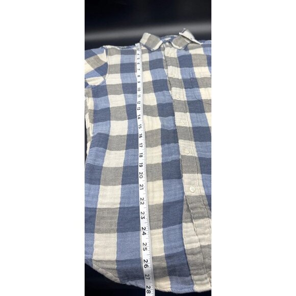 J Crew Mens Slim Blue Check Plaid Button Long Sleeve Flannel Shirt Sz S NEW - Picture 8 of 8
